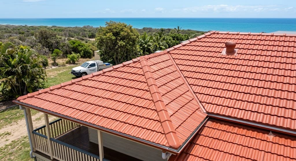 Terracotta tile roof on a traditional Bundaberg home