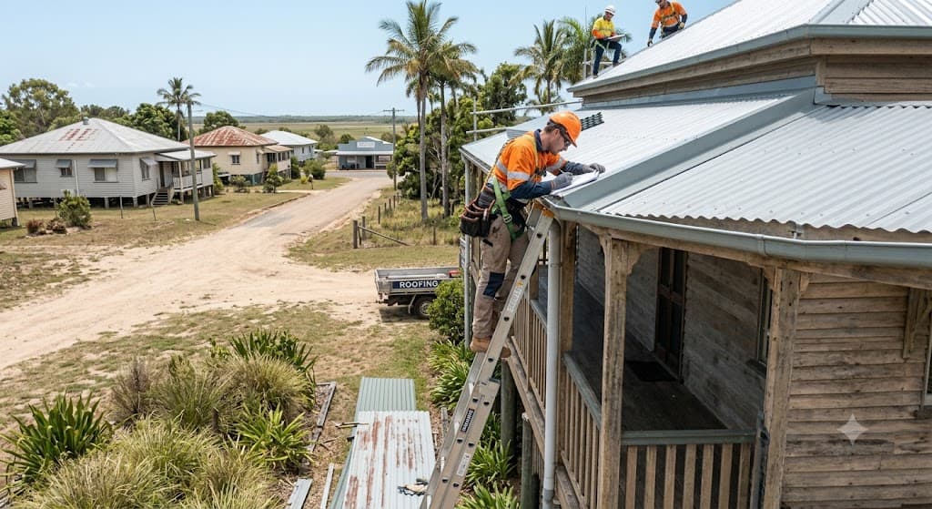 Roof inspection in progress on an Bundaberg home